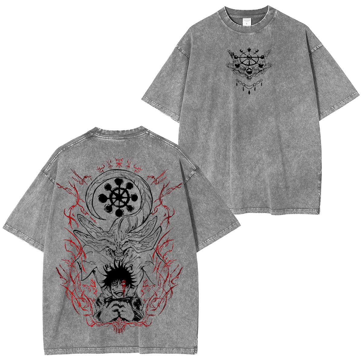 Jujutsu Kaisen Mahoraga Anime Unisex Washed T-Shirt/HOODIE