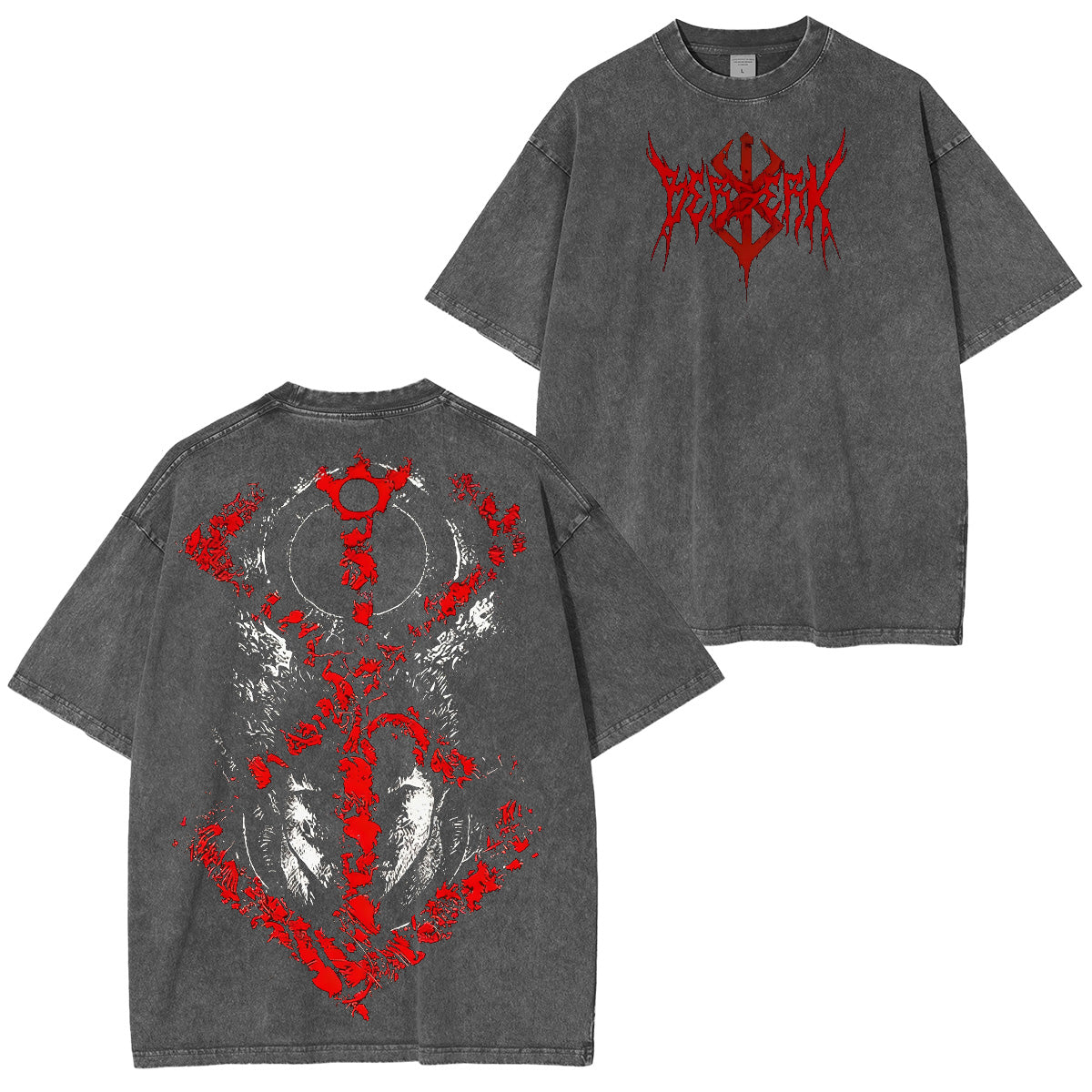 Camiseta/Sudadera/Sudadera con Capucha Desgastada de Guts Berserk