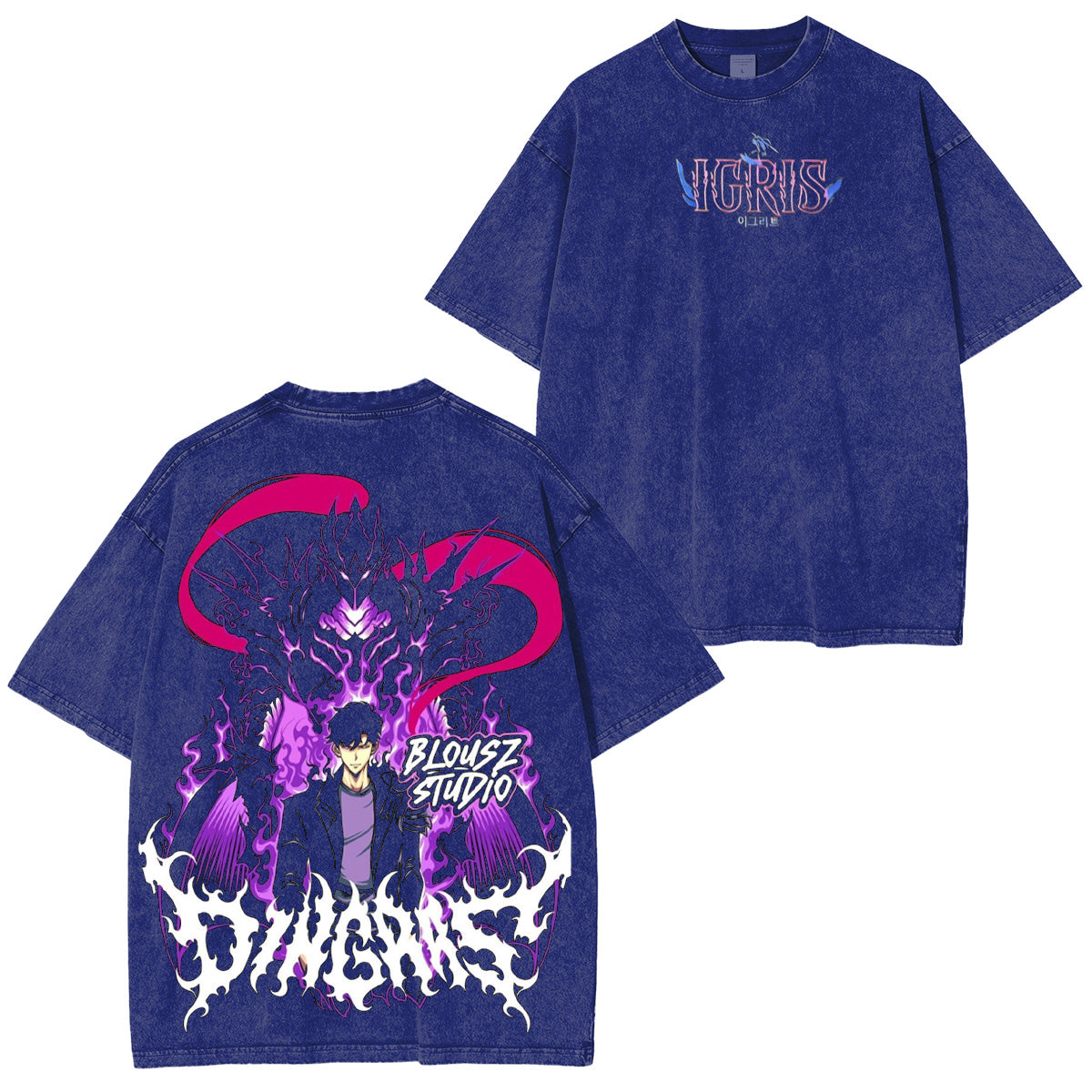 Camiseta/Sudadera/Sudadera con capucha desgastada de Solo Leveling