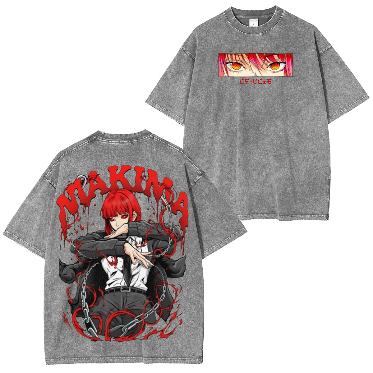 T-shirt/Sweat-shirt/Sweat à capuche Makima Chainsaw Man Anime délavé