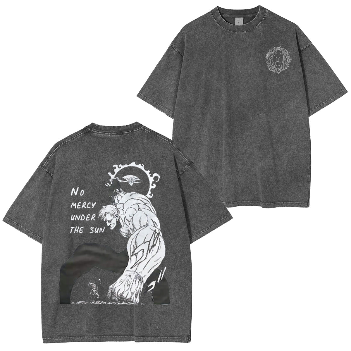 Escanor The Seven Deadly Sins T-shirt/Sweat-shirt à col rond/Sweat à capuche délavé
