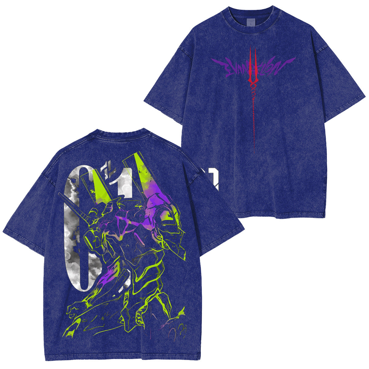 T-shirt/Sweat-shirt/Sweat à capuche délavé Neon Genesis Evangelion