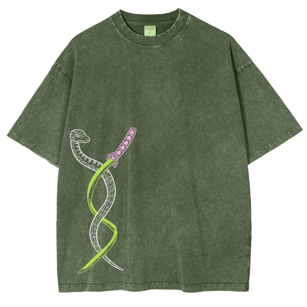 Iguro Obanai X Kanroji Mitsuri Vintage Tee