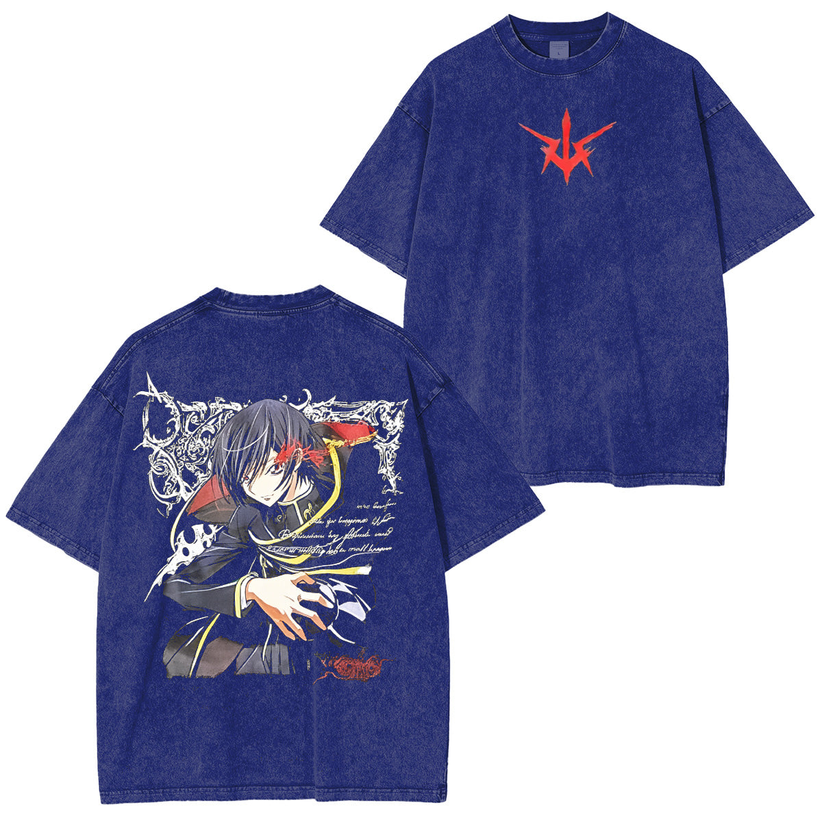 Code Geass: Lelouch de la Rébellion T-shirt/Col ras du cou/Sweat à capuche délavé