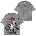 Camiseta/Sudadera/Sudadera con capucha Gojo Satoru Jujutsu Kaisen con efecto desgastado