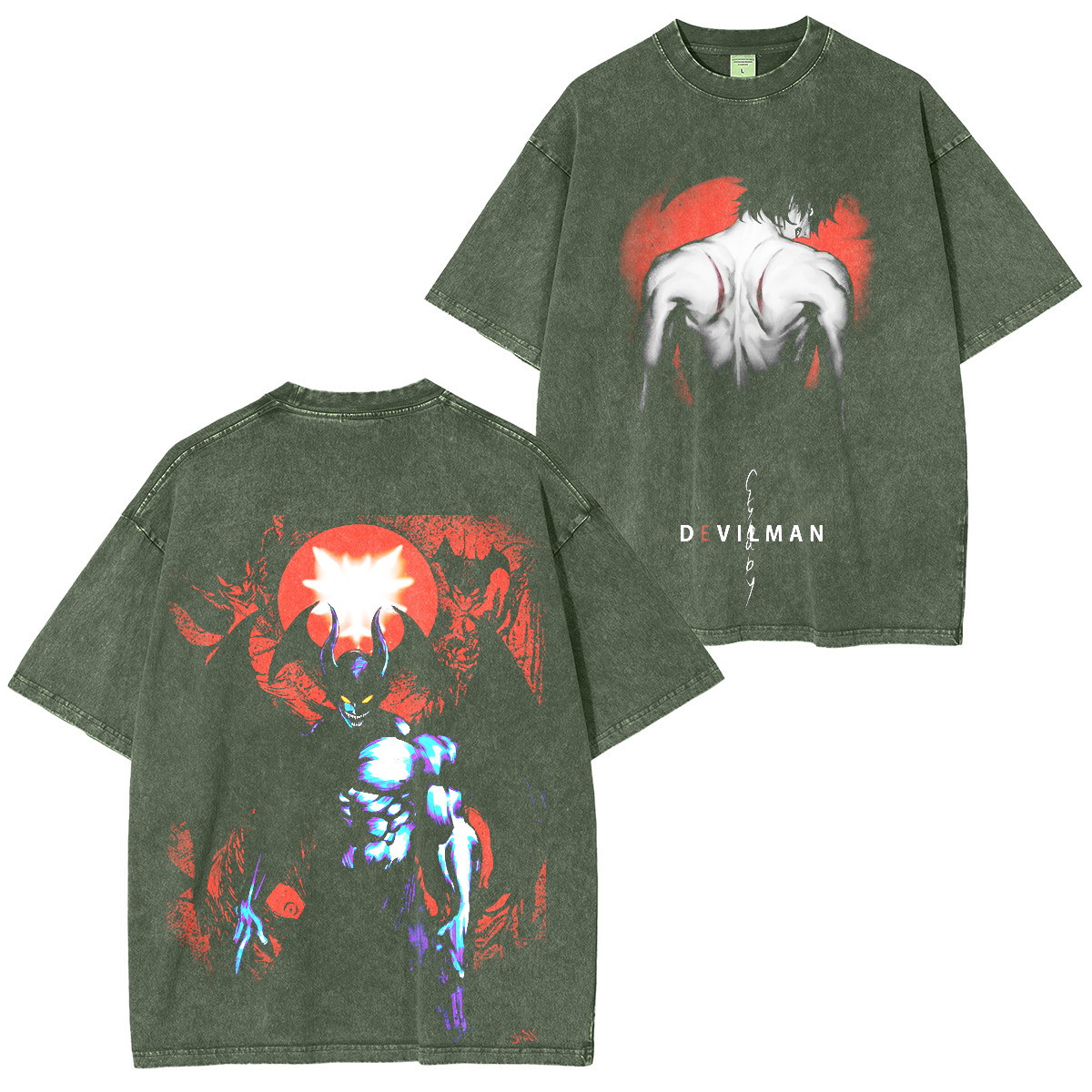 Devilman Crybaby Akita Camiseta Lavada/Sudadera sin Capucha/Sudadera con Capucha