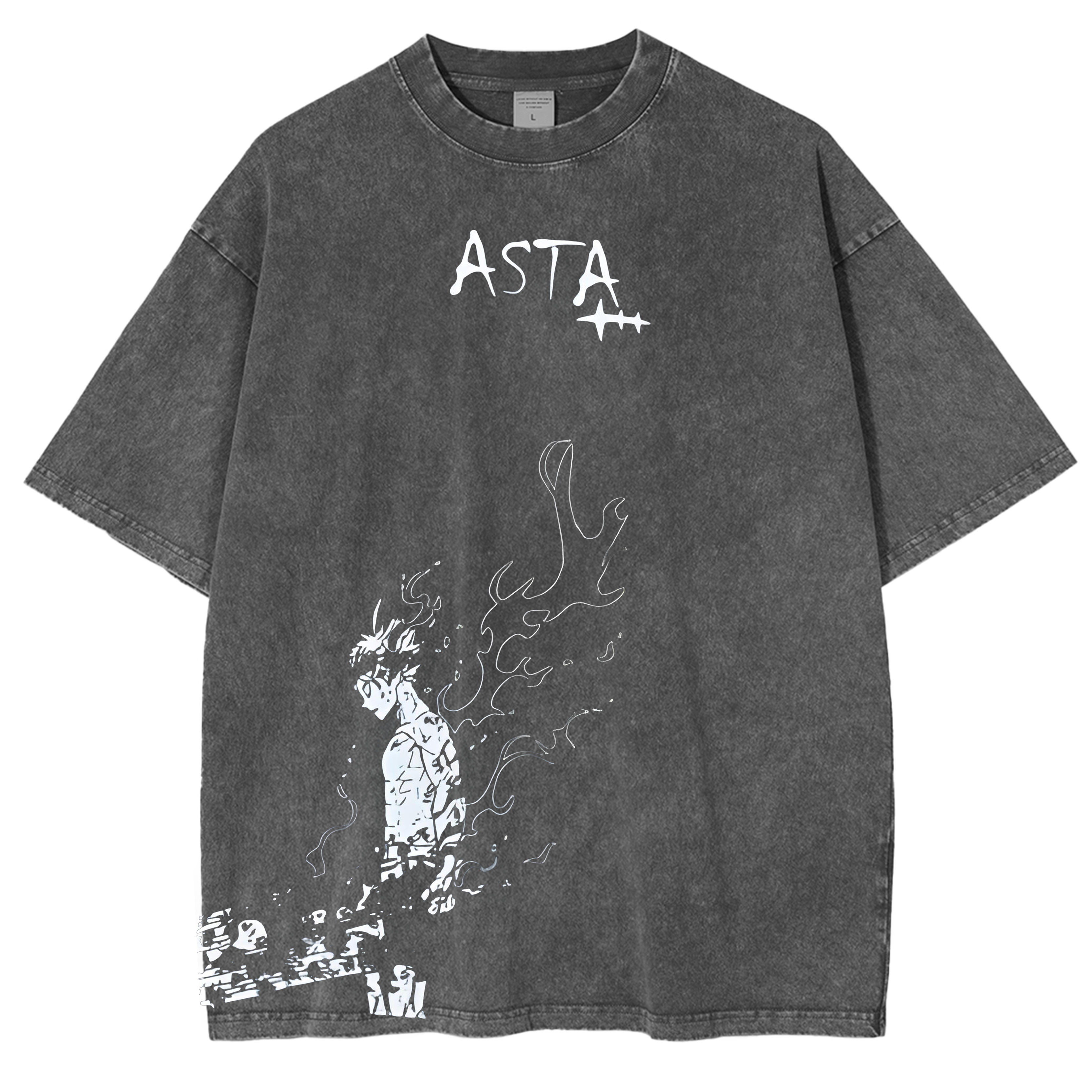 Camiseta extragrande lavada Black Clover