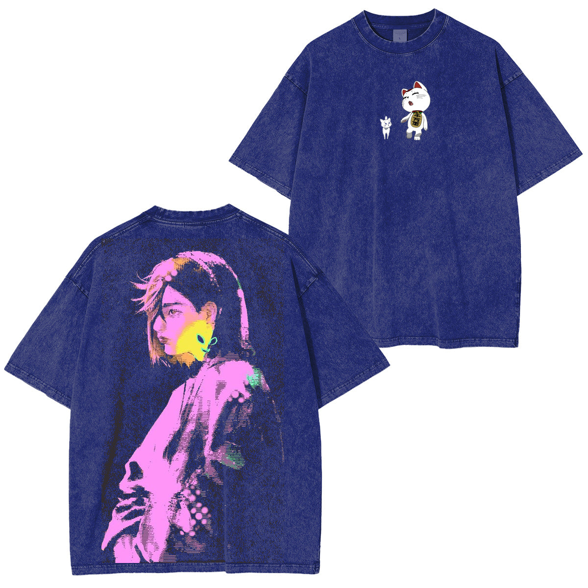 Camiseta, jersey o sudadera con capucha Dandadan lavada con efecto vintage