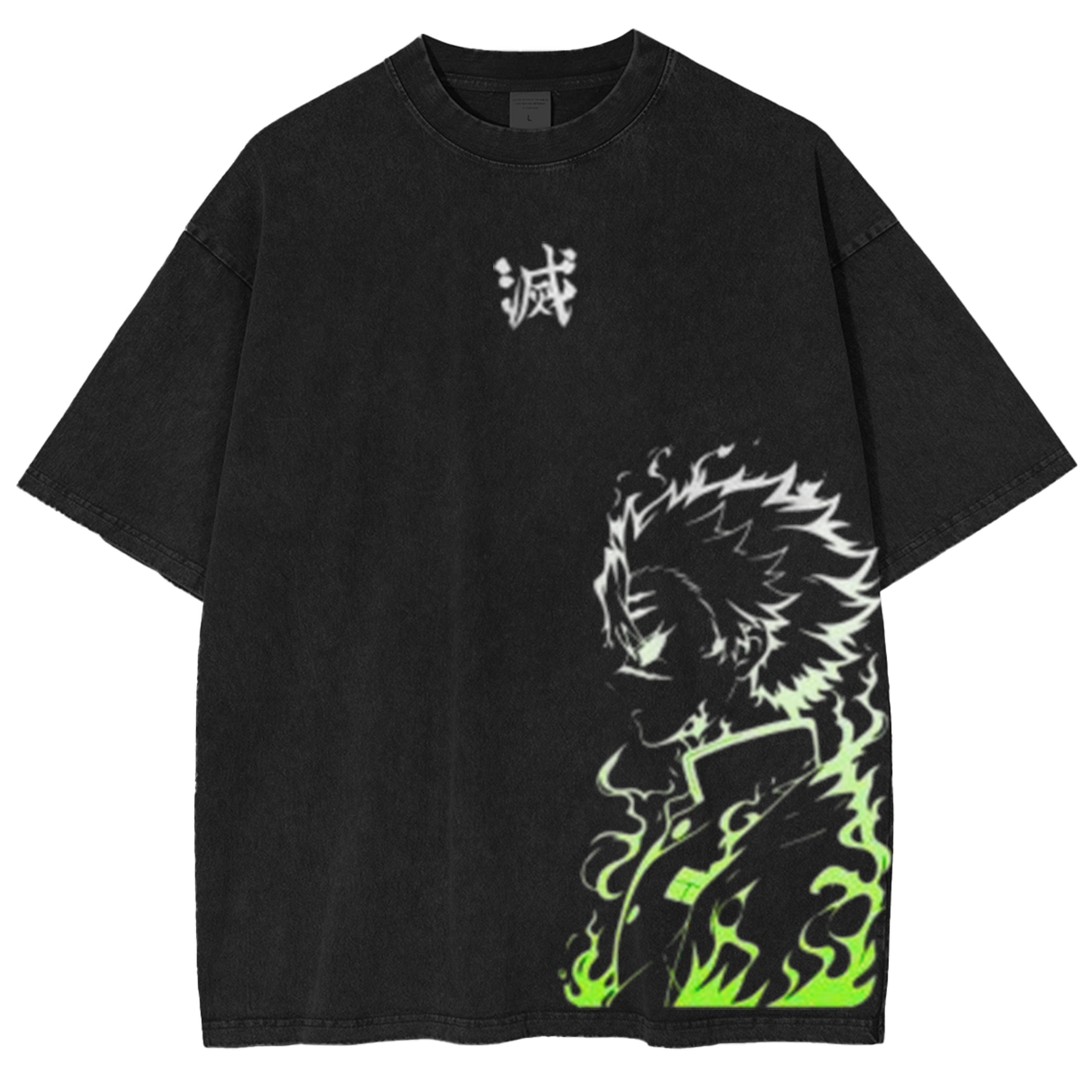 Camiseta unisex lavada Demon Slayer Metsu Anime