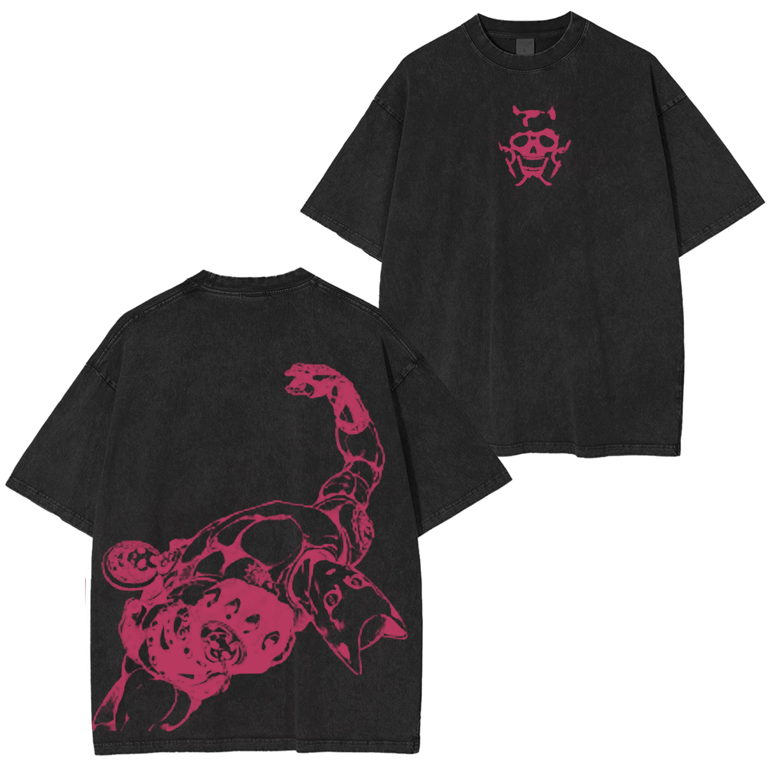 Camiseta Unisex Lavada Vintage Jojo's Bizarre Adventure Killer Queen