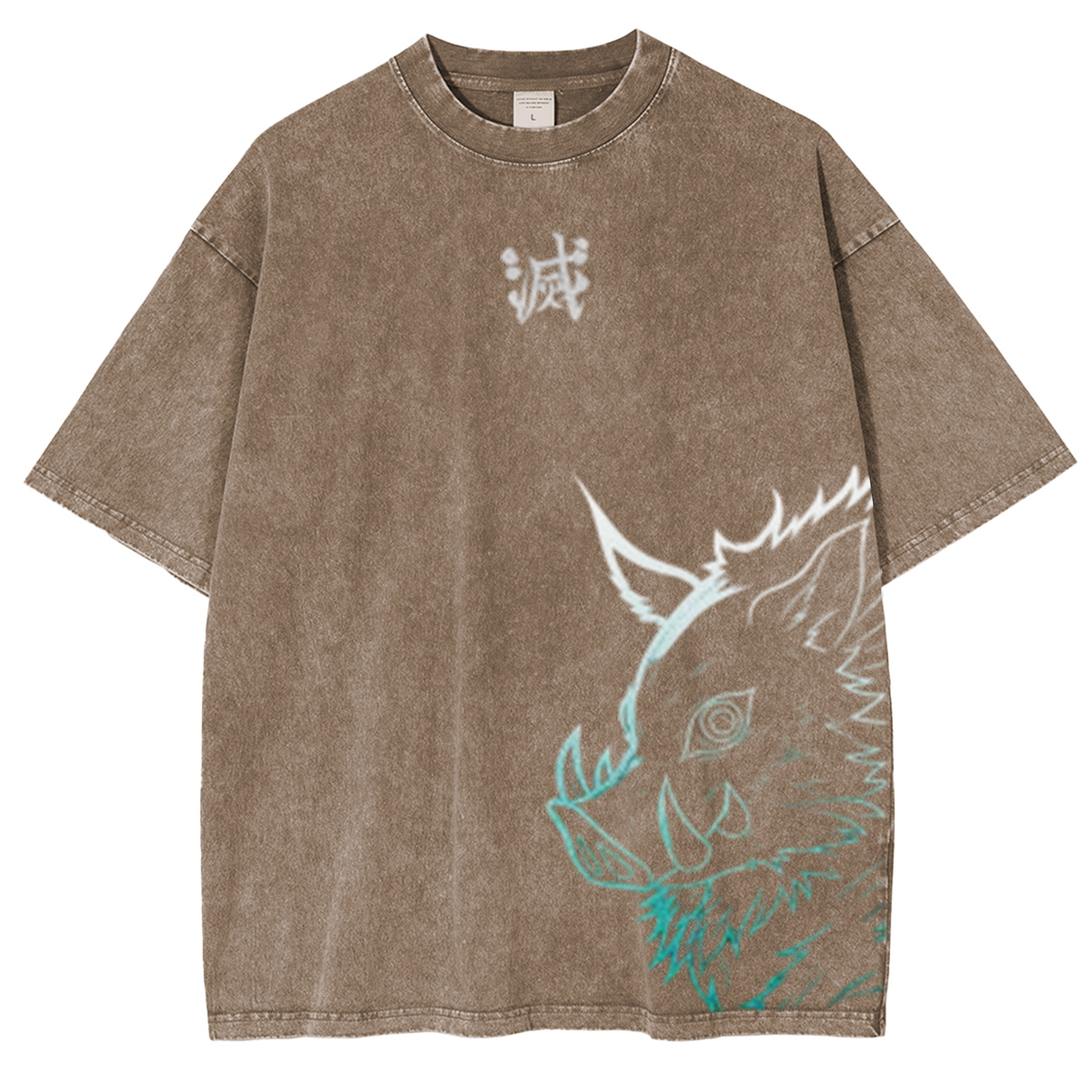 T-shirt Unisexe Délavé Anime Demon Slayer