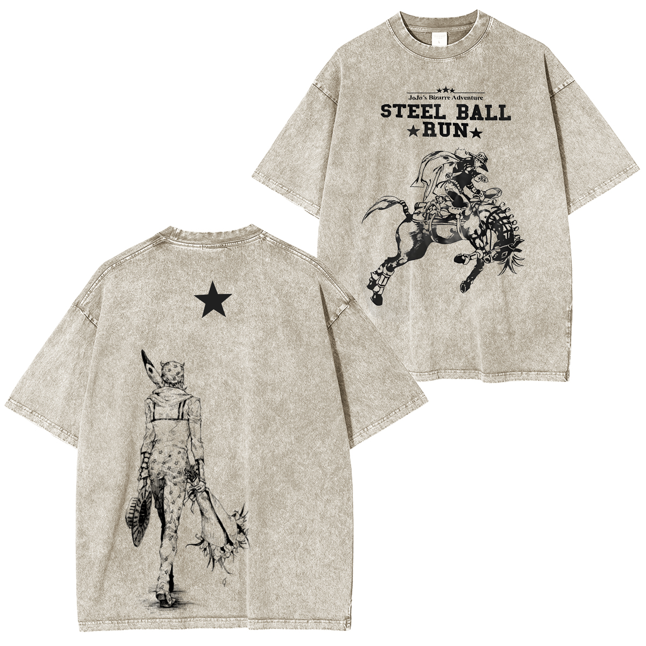Camiseta unisex lavada Jojo's Bizarre Vintage