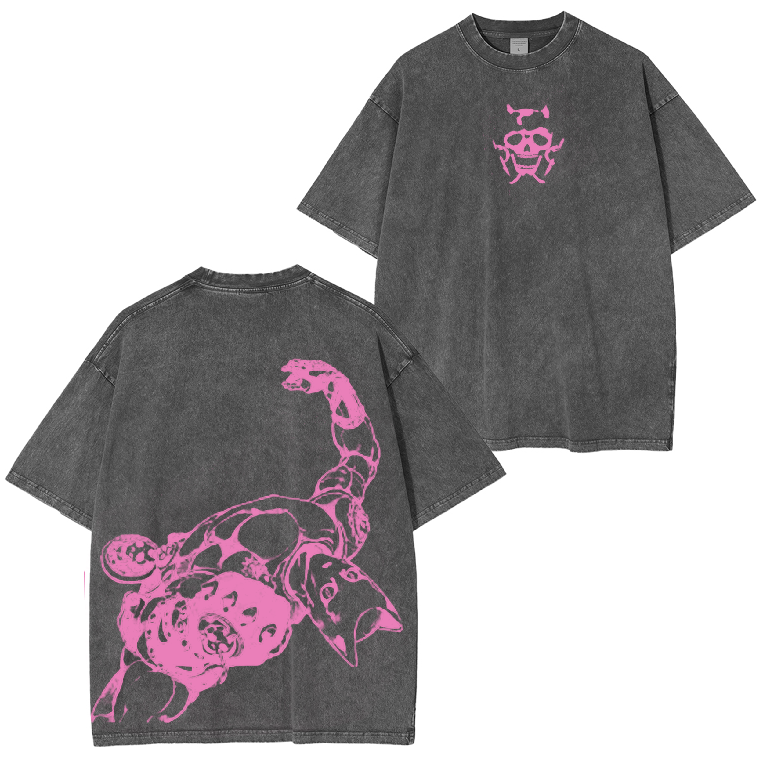 Camiseta Unisex Lavada Vintage Jojo's Bizarre Adventure Killer Queen