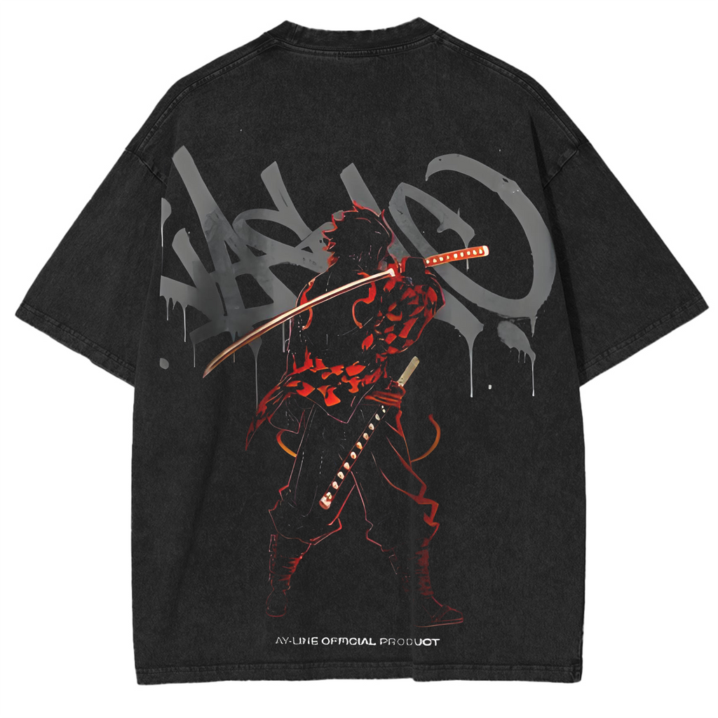 Camisetas de anime Demon Slayer Ay-Line de estilo retro