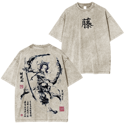 T-shirt délavé vintage Demon Slayer