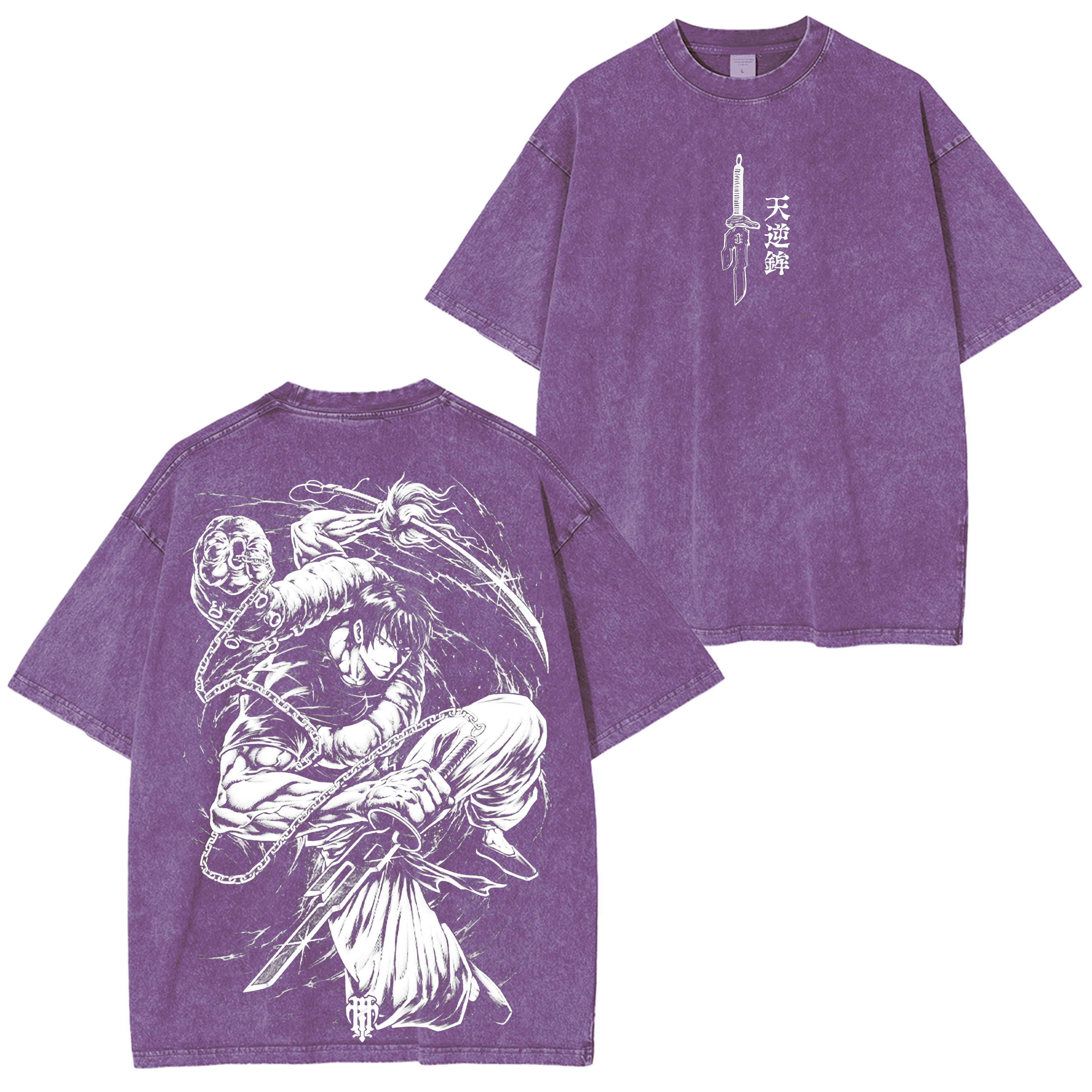 Camiseta Lavada Unisex Vintage de Jujutsu Kaisen