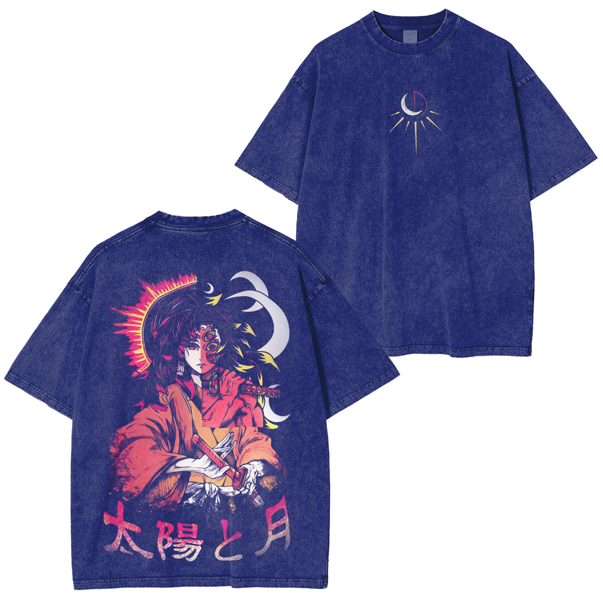 T-shirt Demon Slayer Yoriichi Tsugikuni Hinokami Kagura Vintage Oversize