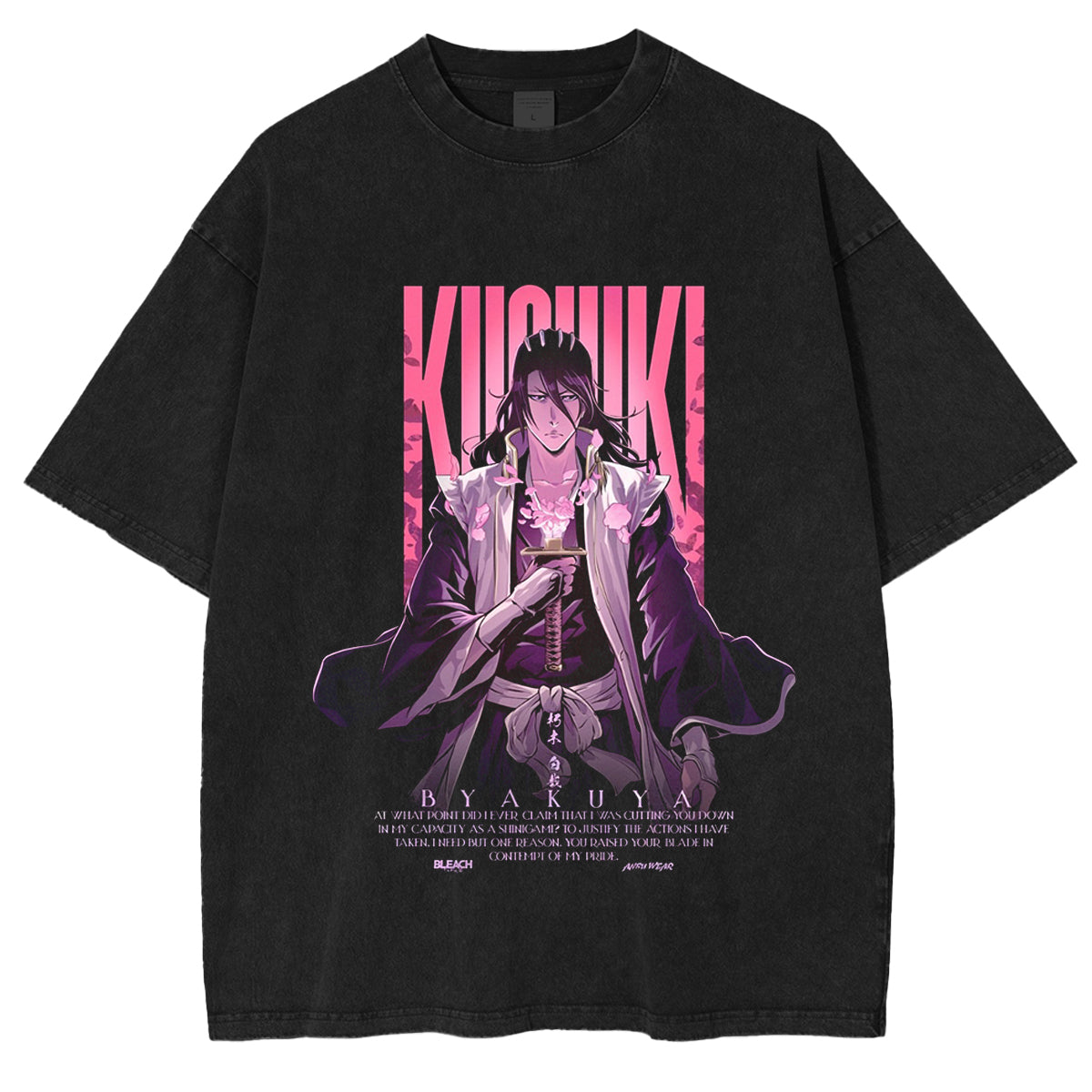 Byakuya Kuchiki from Bleach Unisex Fit Washed T-Shirt