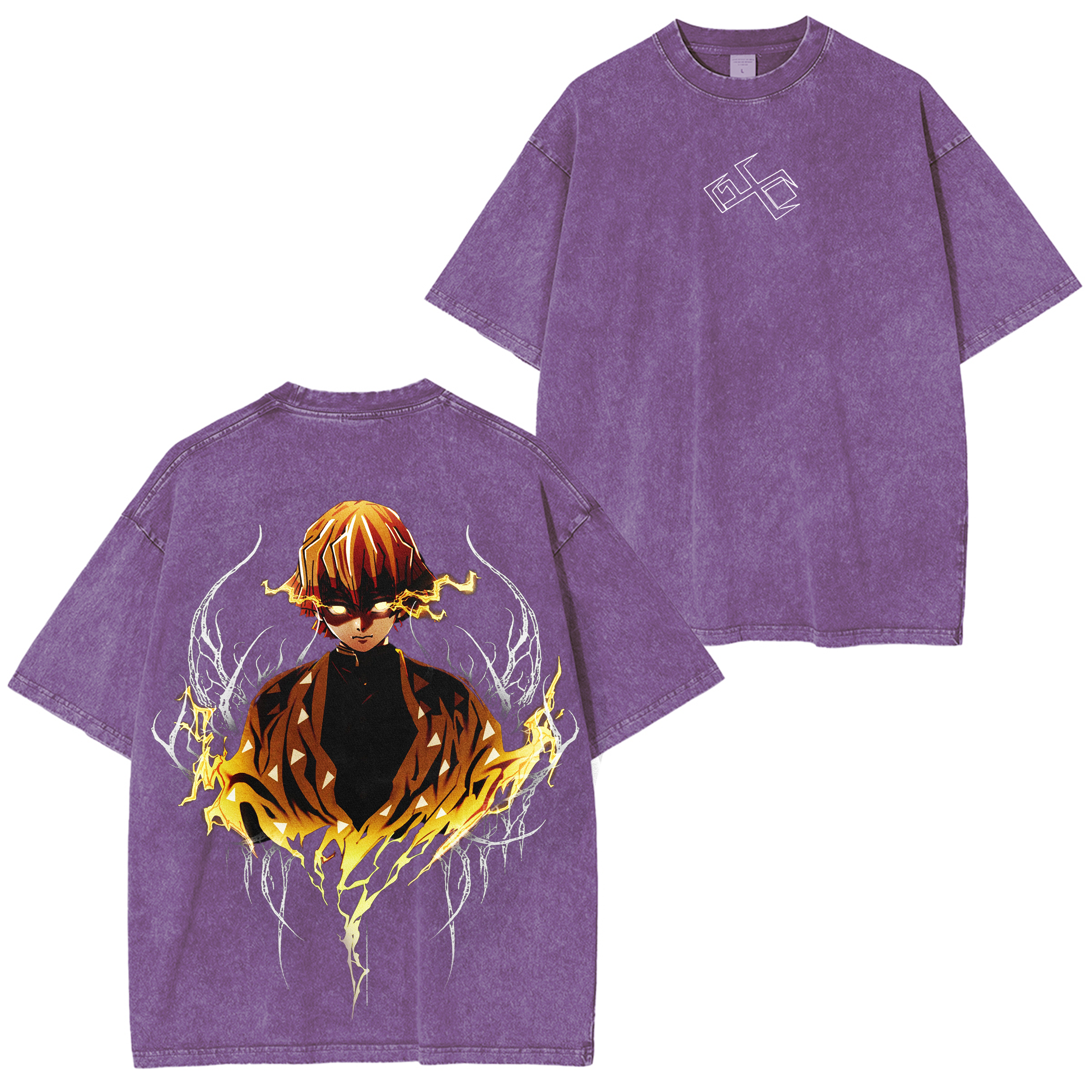 Camisetas desgastadas de Demon Slayer