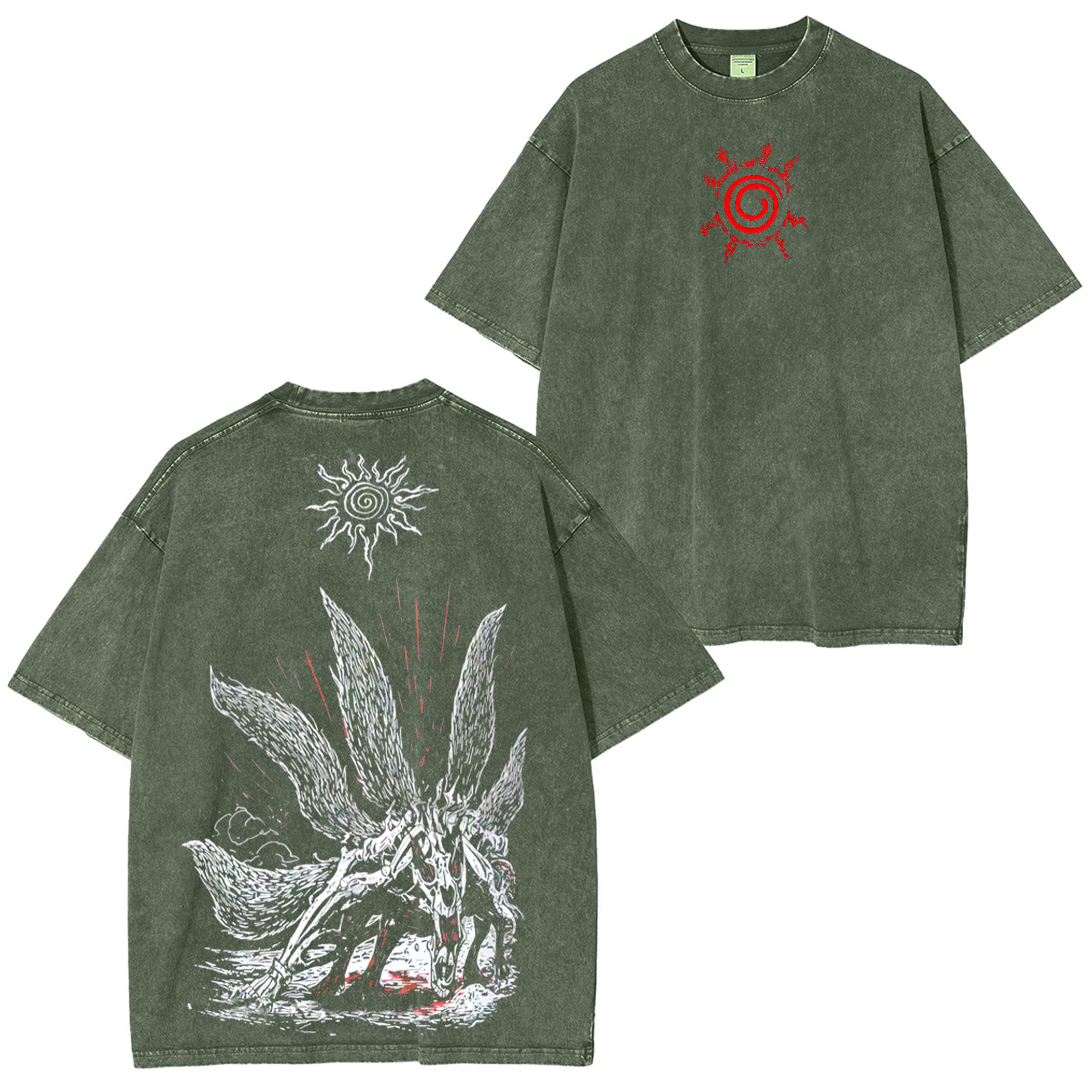 Kurama Naruto Washed T-shirt/Crewneck/Hoodie
