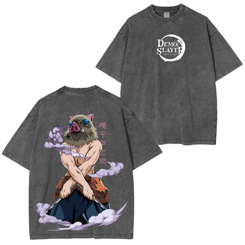 Camiseta unisex lavada de Demon Slayer
