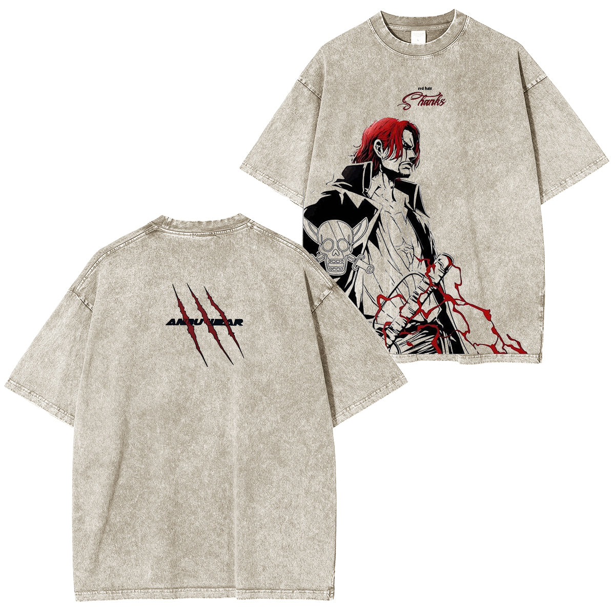 Project Kaos Anime One Piece Yonkou Akagami N Shirt