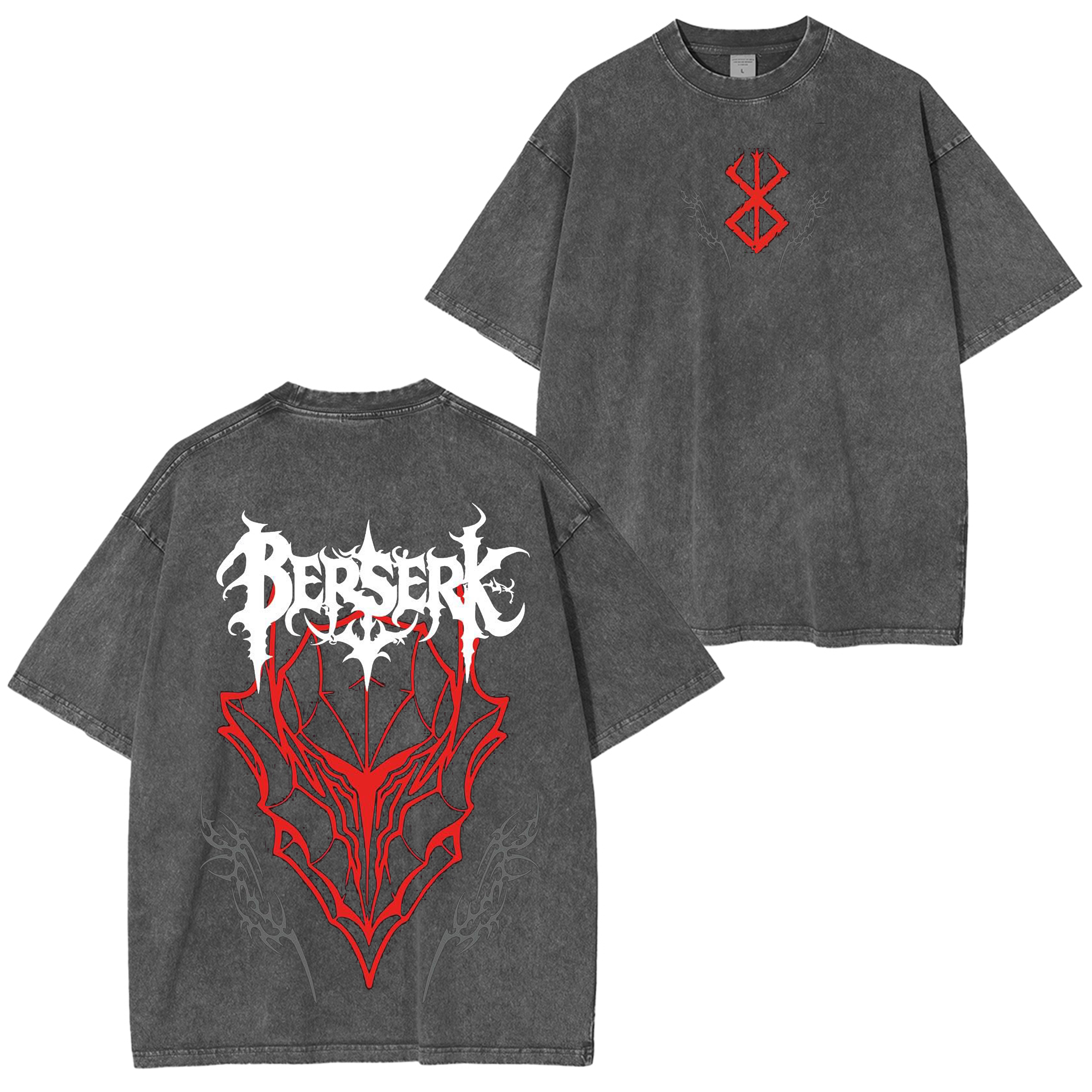 Camiseta lavada unisex de Berserk