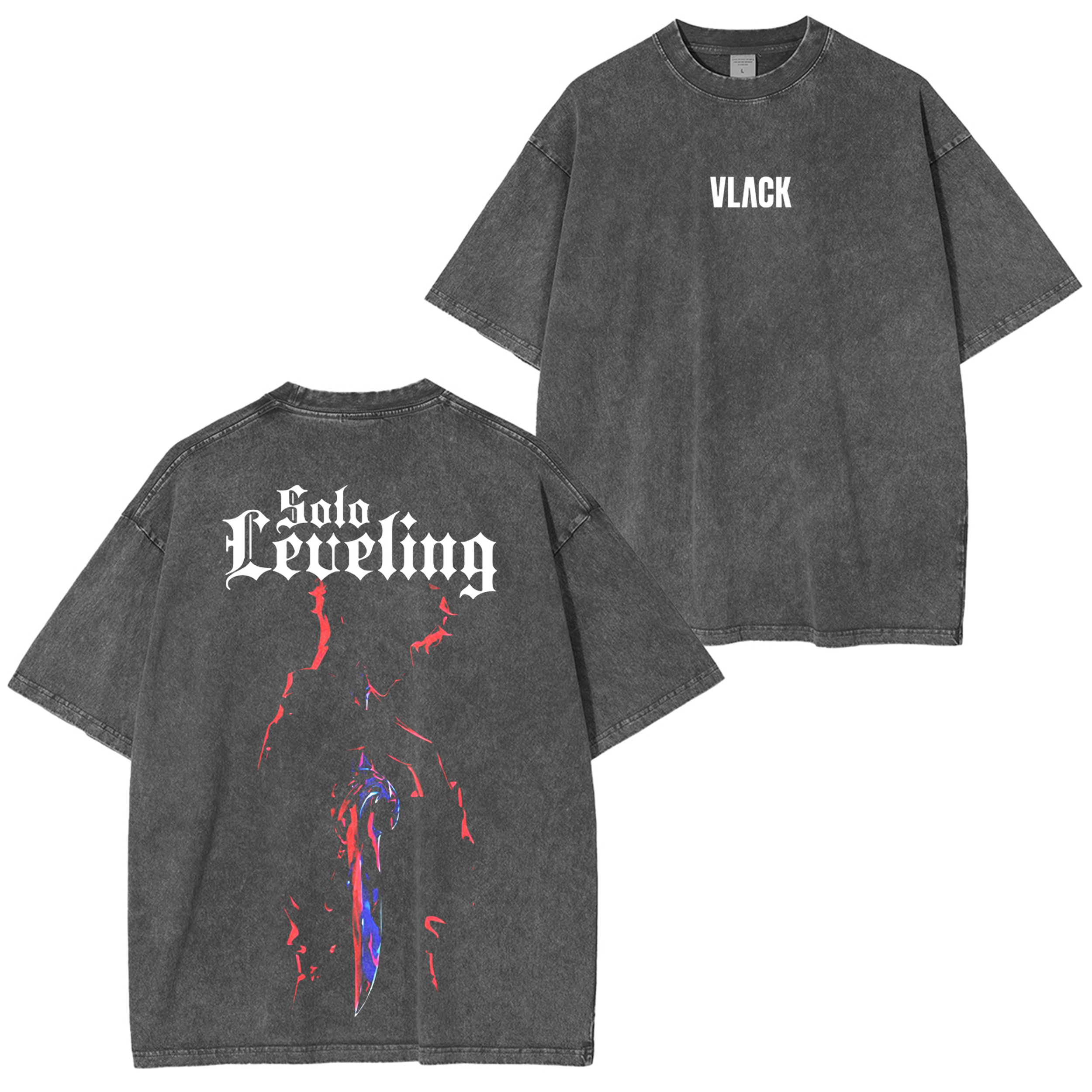Camiseta lavada unisex Solo Leveling