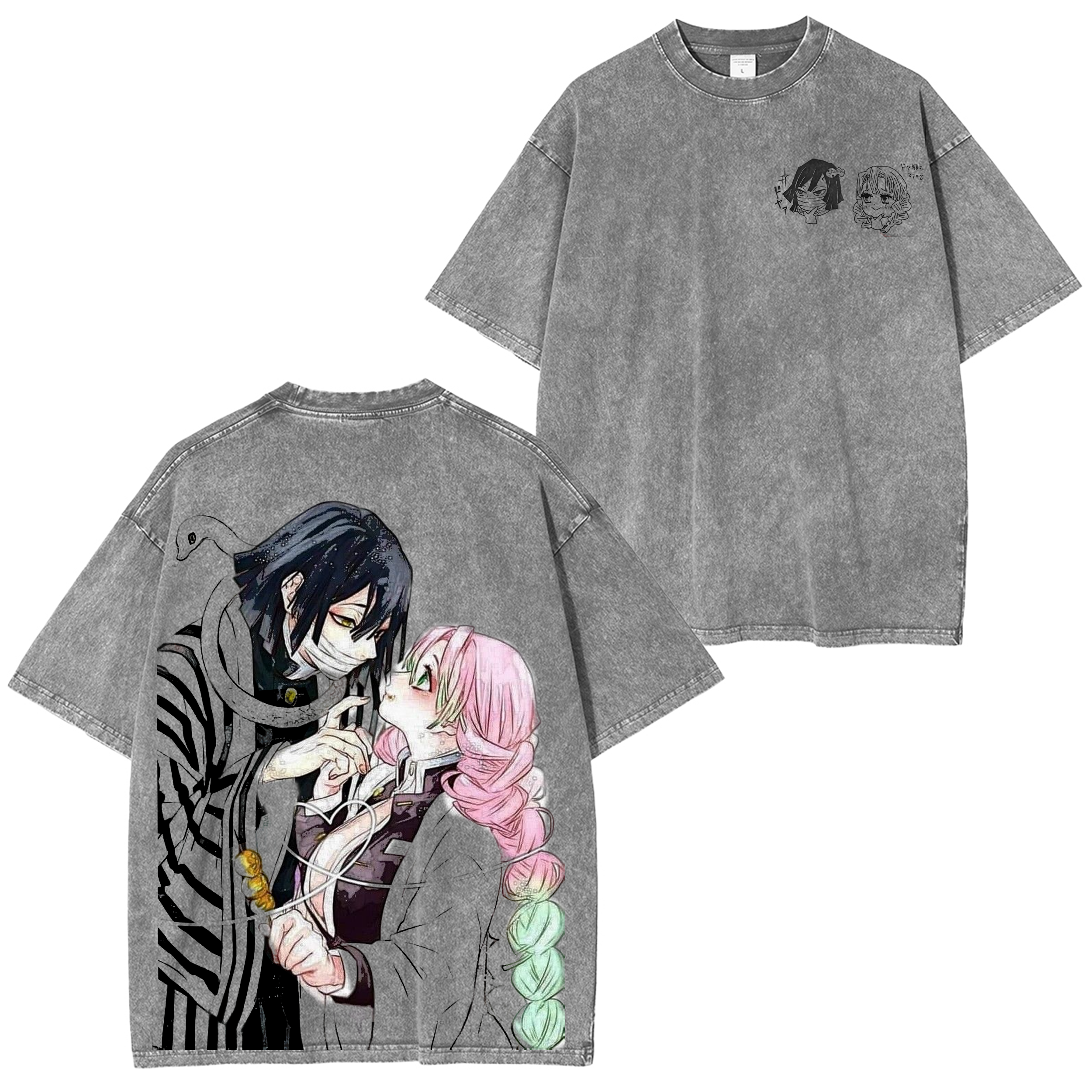 Demon Slayer Anime Unisex Washed T-Shirt