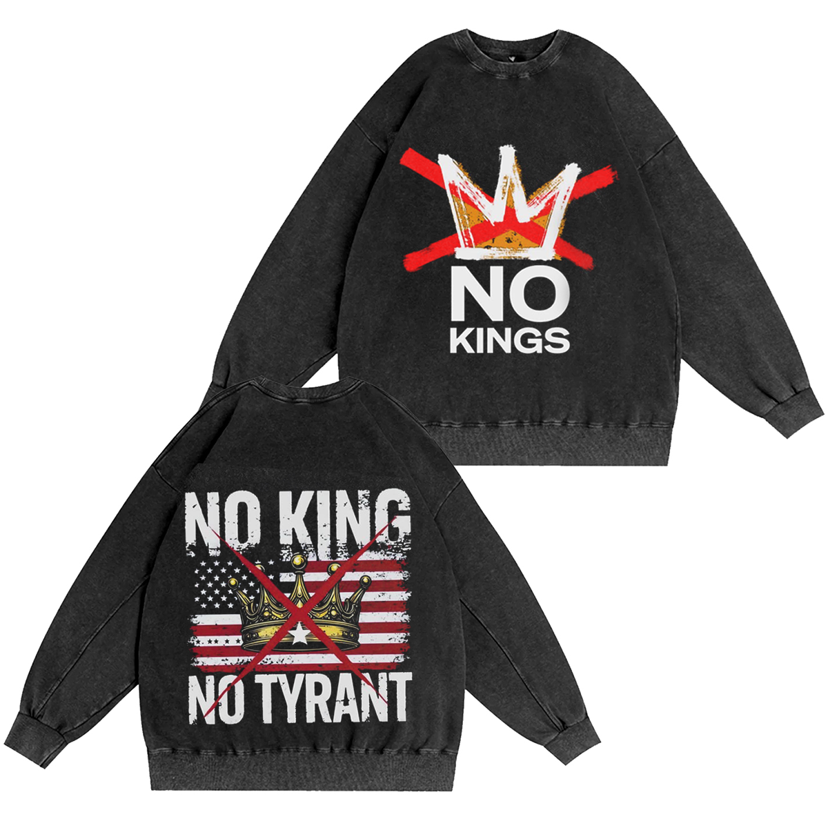 Camiseta/Sudadera/Sudadera con Capucha Estampado Vintage Sin Reyes, Sin Tiranos