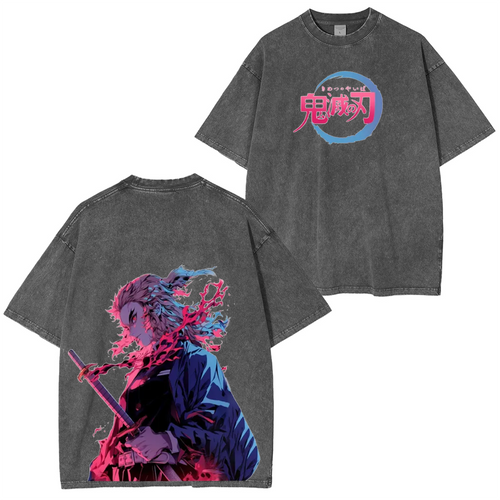Camiseta Retro Unisex Demon Slayer Inspirada en el Anime