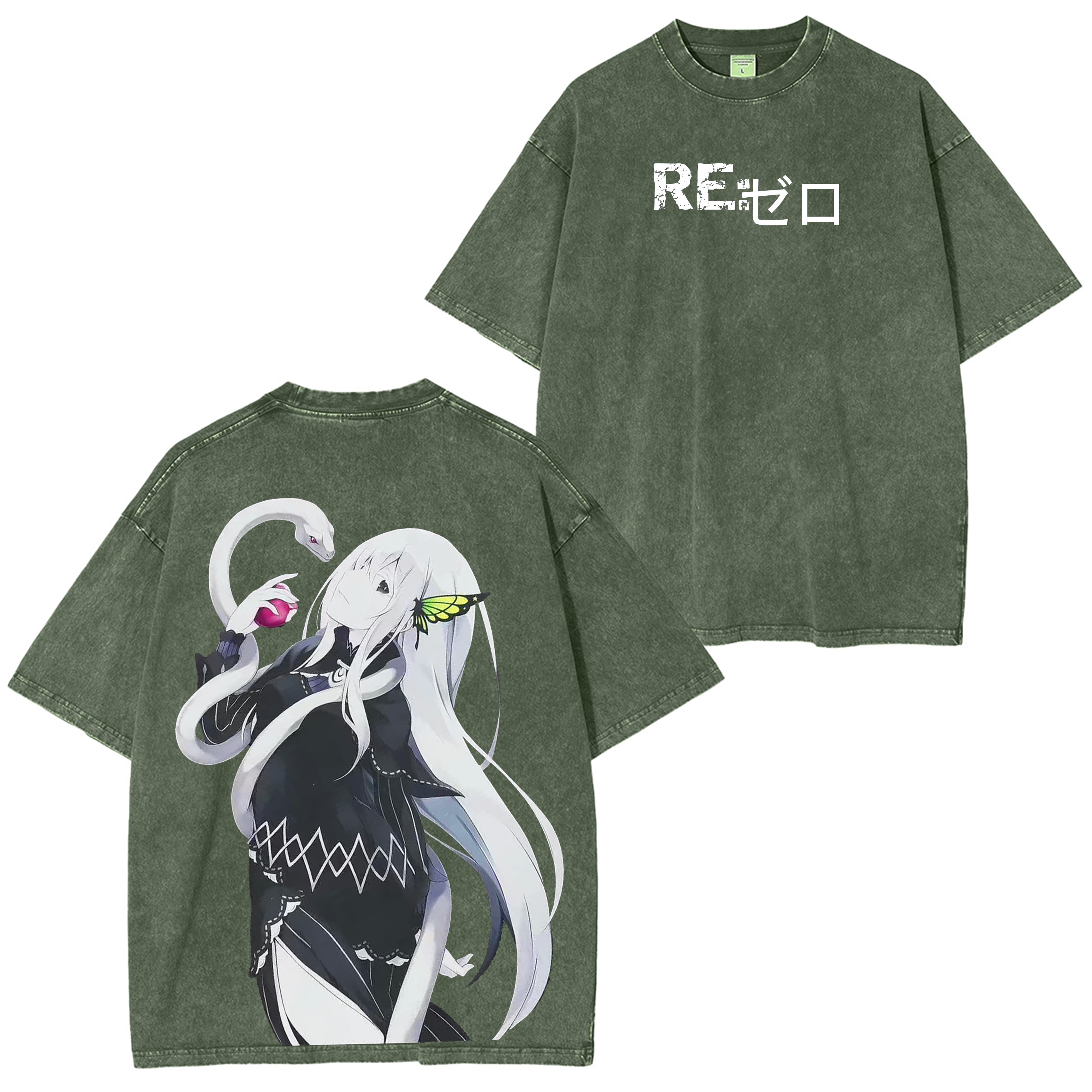 Echidna, Re:Zero Anime T-shirt/Sweat-shirt/Hoodie effet délavé