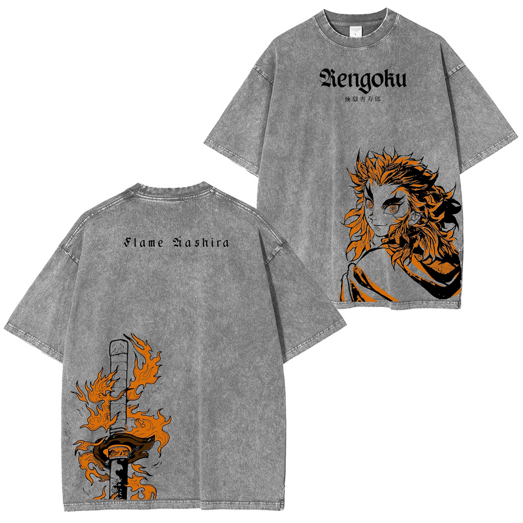 Demon Slayer Vintage Unisex Washed T-Shirt