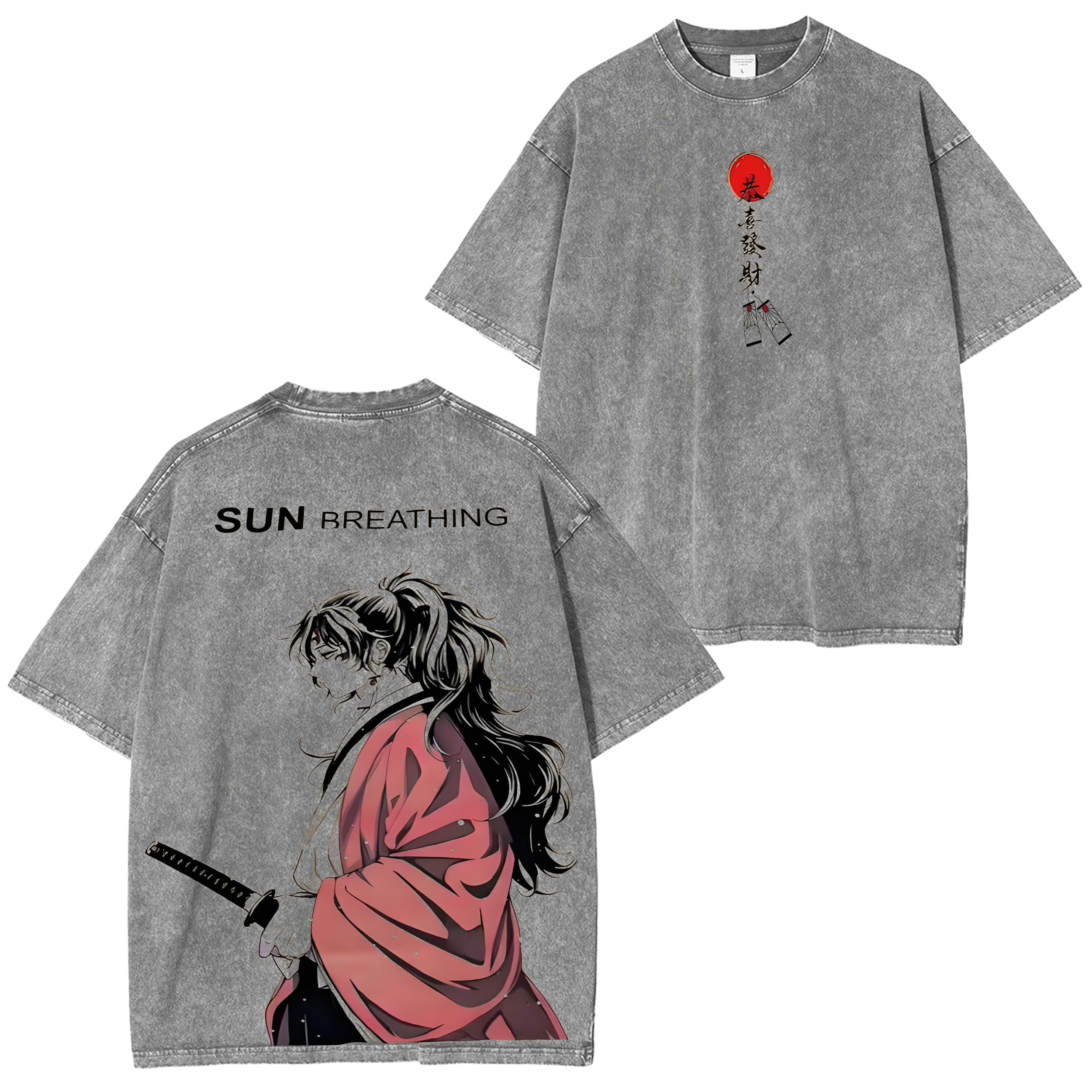 Yoriichi Tsugikuni-Demon Slayer Vintage Unisex Washed T-Shirt