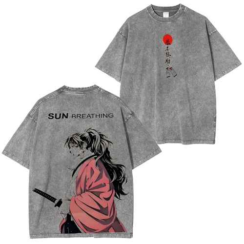 Yoriichi Tsugikuni-Demon Slayer Camiseta vintage unisex lavada