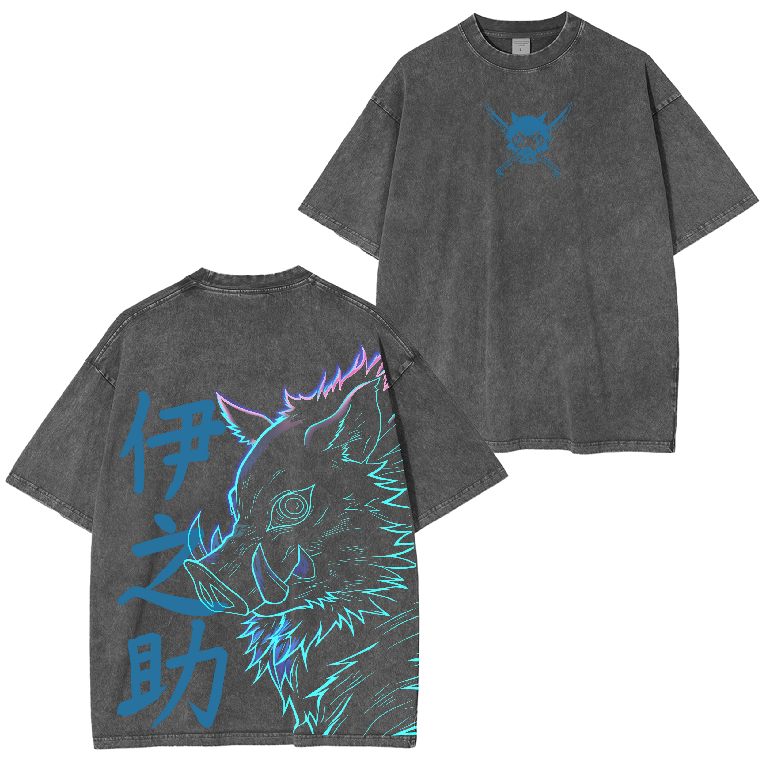 Hashibira Inosuke-Demon Slayer Anim Oversize Washed T-Shirt