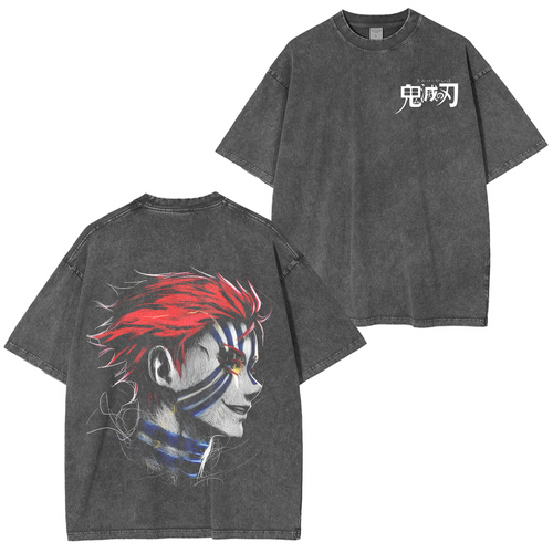 Demon Slayer: Kimetsu no Yaiba Camiseta Oversize Unisex Lavada