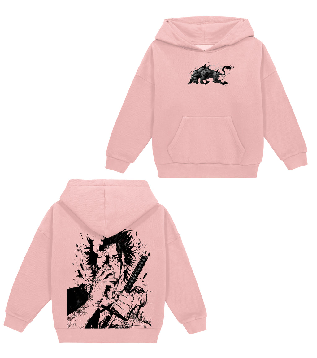Yami Sukehiro x Black Bulls Black Clover Anime Doble Estampado Vintage Unisex Niños Camiseta/Sudadera Cuello Redondo/Sudadera con Capucha
