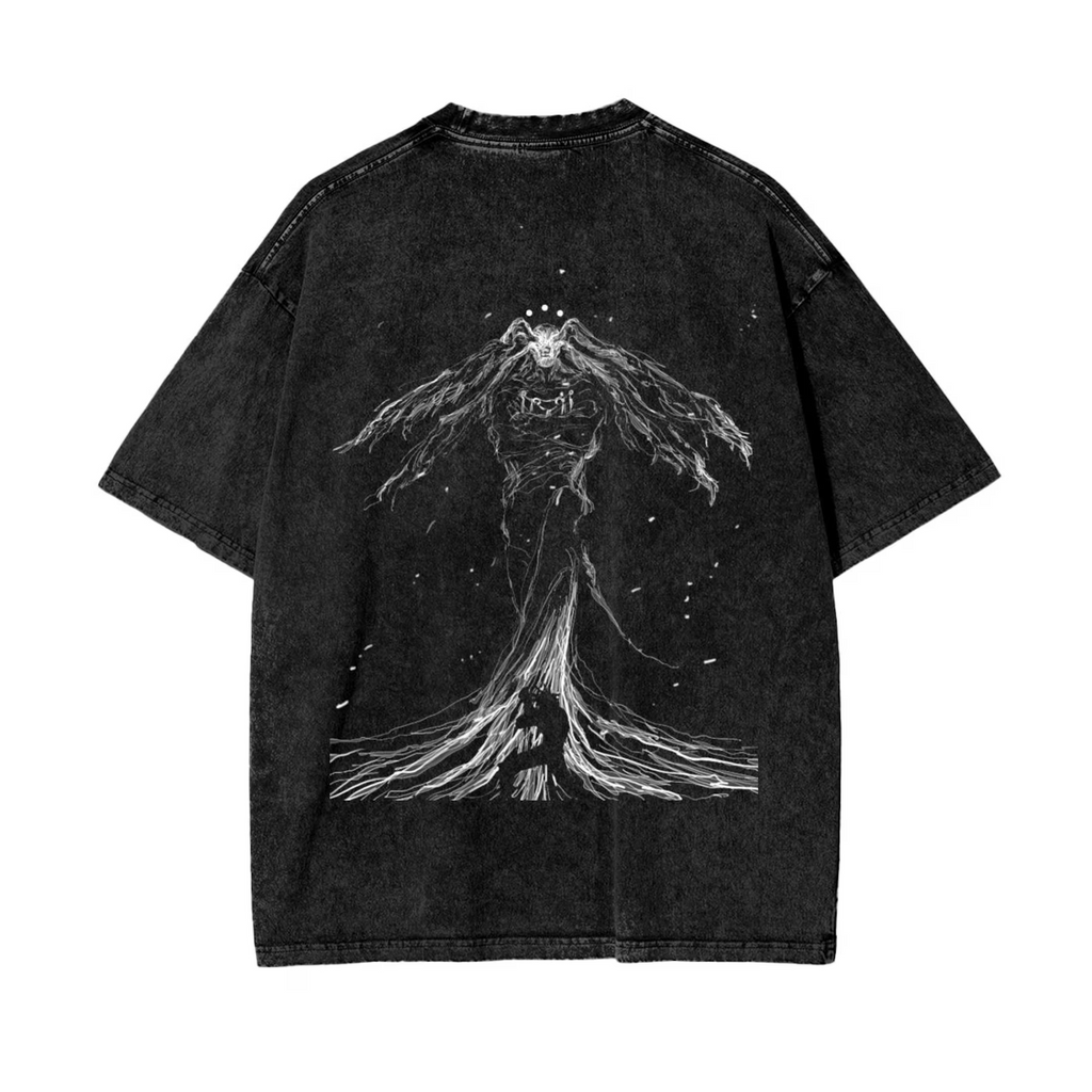 Camiseta Oversize "Acid Wash" de Jujutsu Kaisen