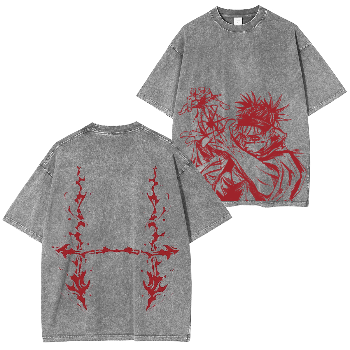 Camiseta desgastada de los villanos de Jujutsu Kaisen