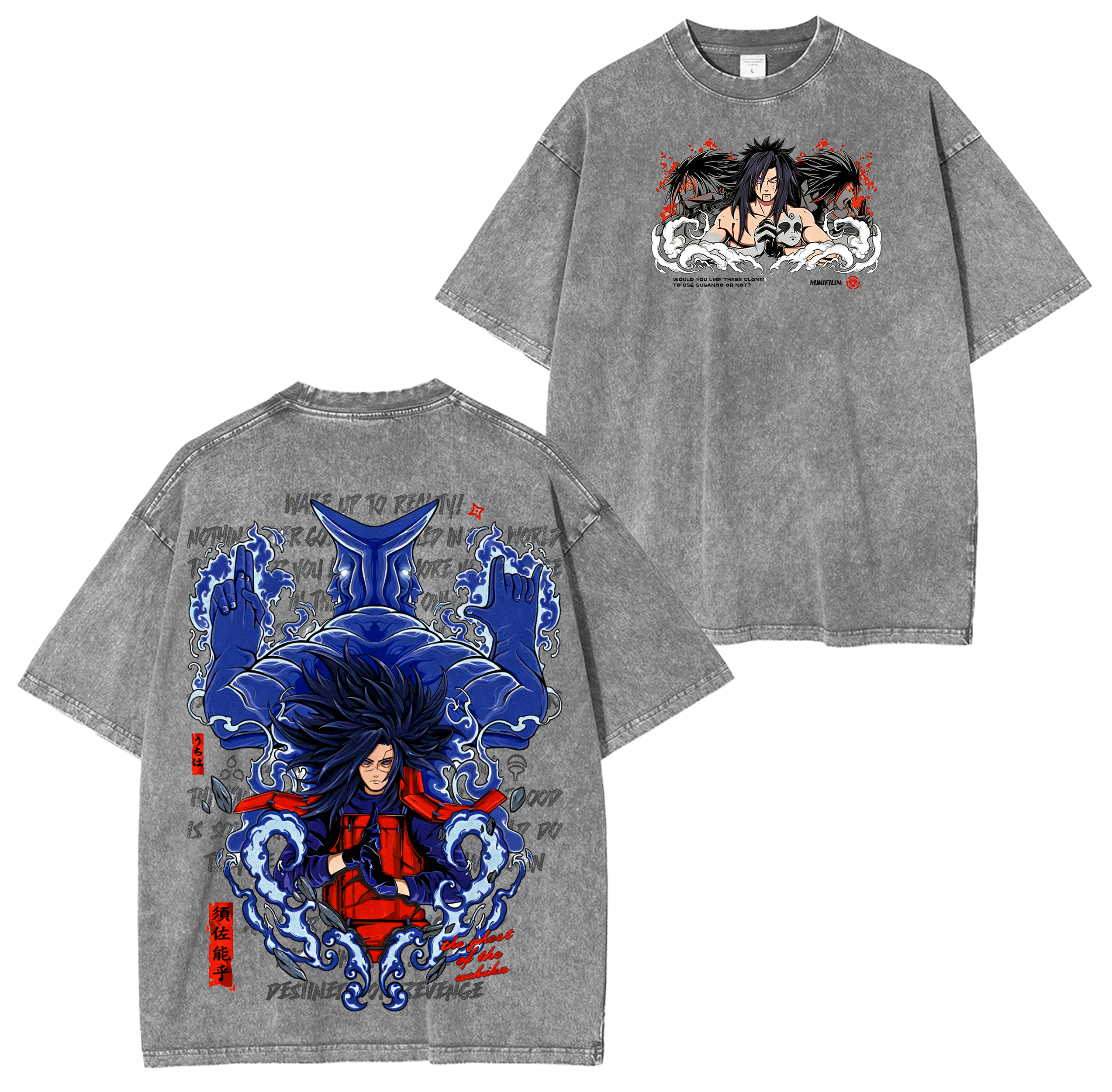 T-shirt/Sweat-shirt/Sweat à capuche délavé Anime Uchiha Madara