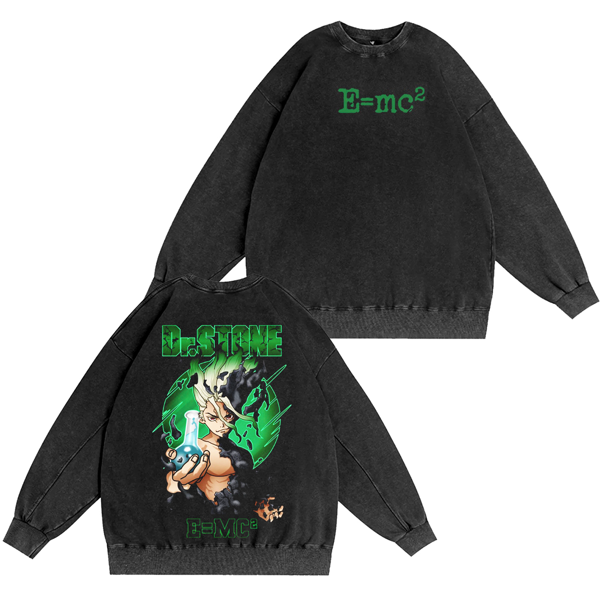 Camiseta/Sudadera/Sudadera con capucha Dr Stone Anime Lavada Estilo Vintage