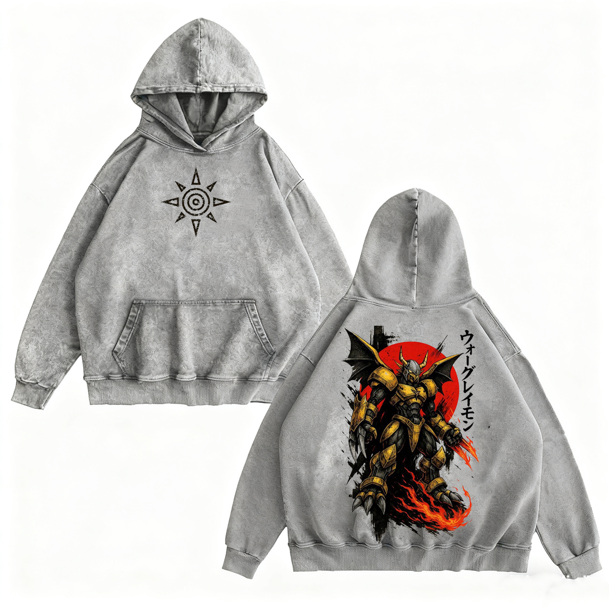 Camiseta/Sudadera/Sudadera con capucha vintage de Digimon WarGreymon