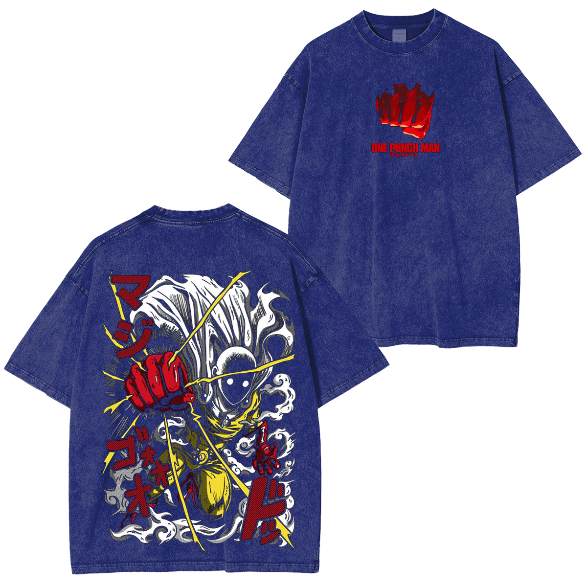 Camiseta/Sudadera/Sudadera con Capucha Estampada Vintage de One-Punch Man