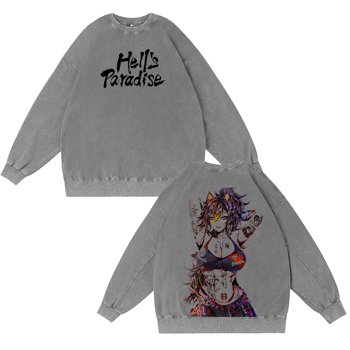 Camiseta/Sudadera/Sudadera con Capucha Vintage Lavada de Genshin