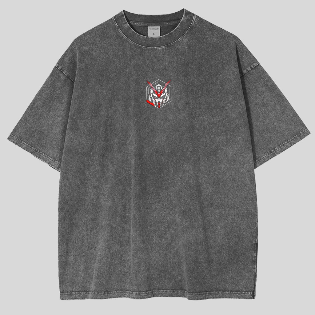 Gundam Astray Red Frame MBF P02 Streetwear Active Vintage Washed Unisex T-Shirt