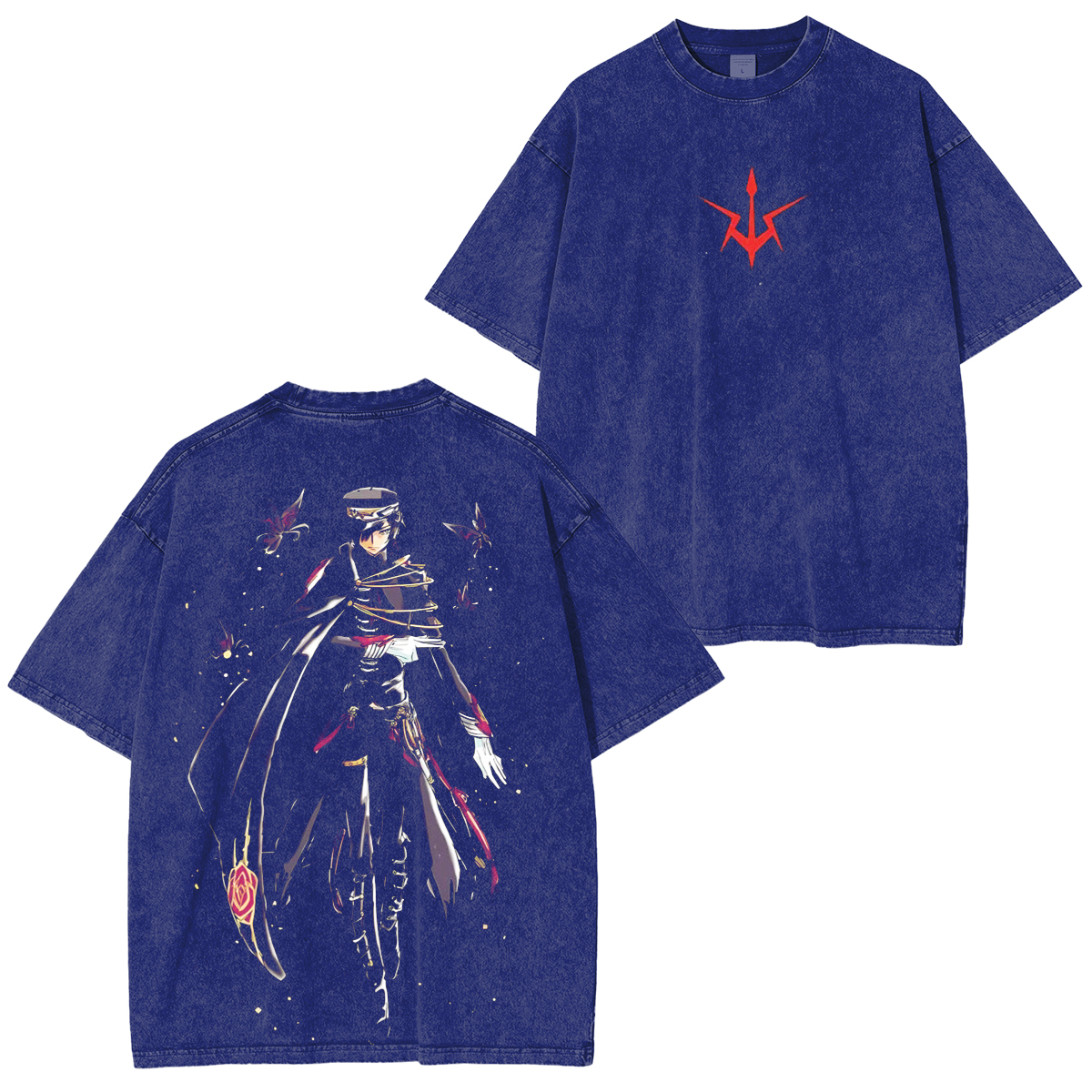 Camiseta/Sudadera/Sudadera con capucha Code Geass con lavado vintage