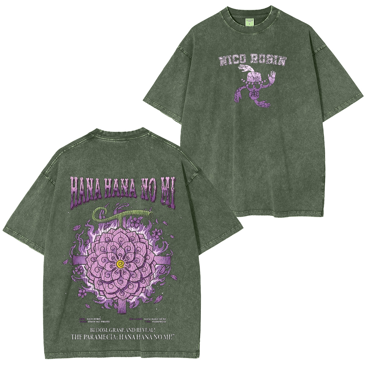 Hana Hana no Mi-One Piece Vintage Washed T-shirt/Crewneck/Hoodie