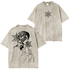 Akaza & Koyuki: T-shirt unisexe délavé Demon Slayer