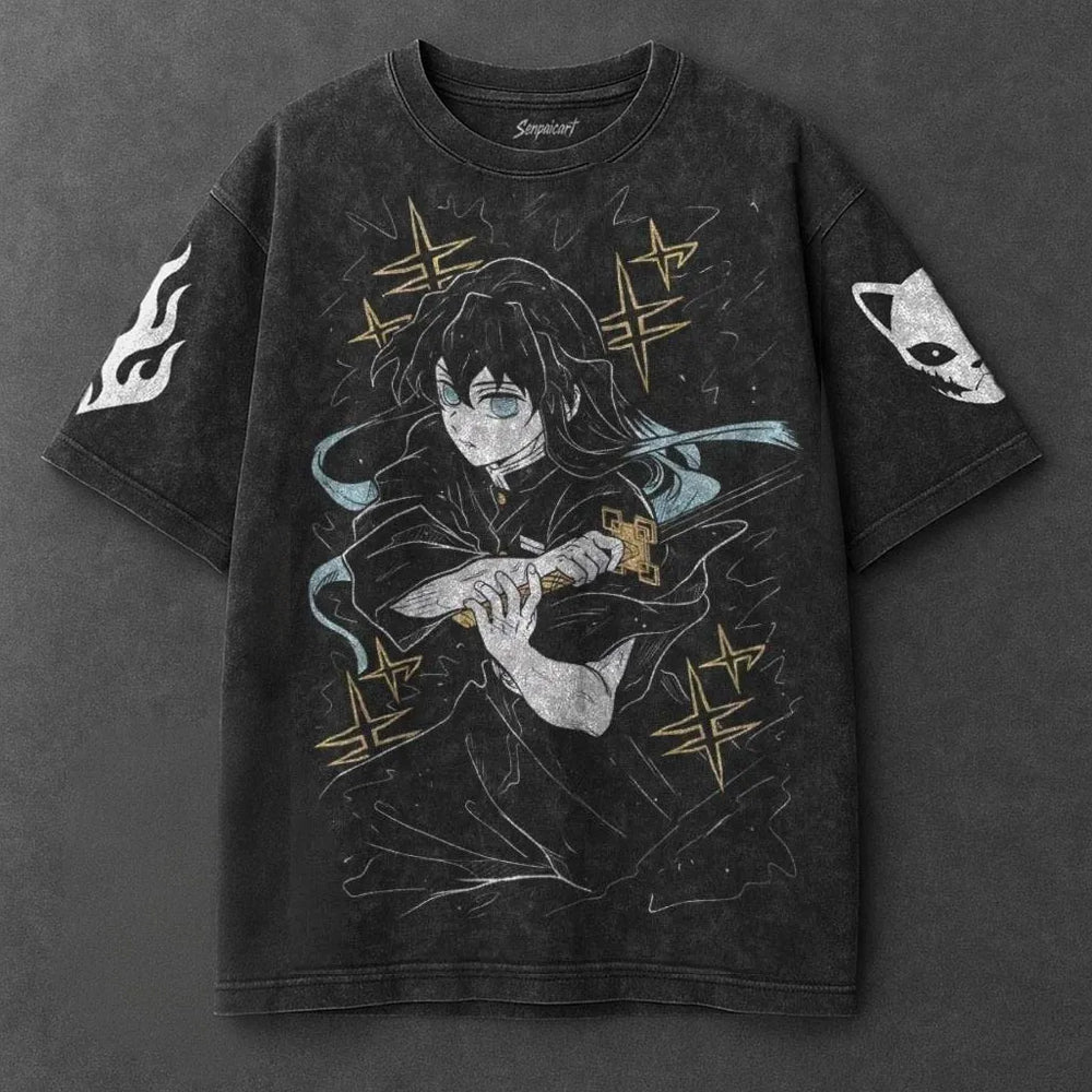 Demon Slayer: Muichiro Tokito. Retro Anime Tee